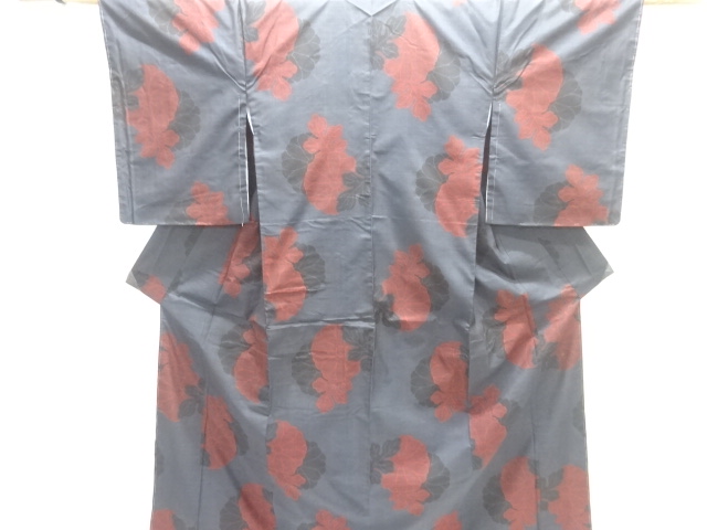 JAPANESE KIMONO / DORO OSHIMA TSUMUGI / WOVEN KIKU / 5MARUKI